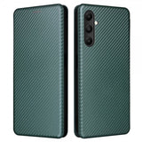 Samsung Galaxy A05s Kotelo Hiilikuitutekstuuri Vihreä