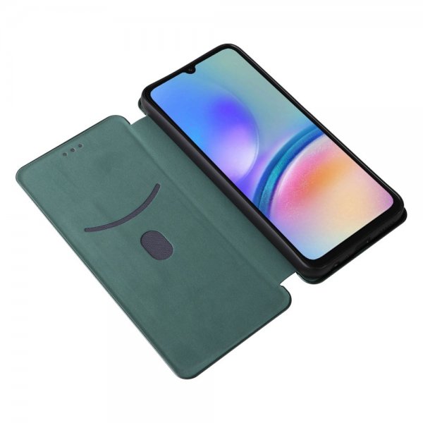 Samsung Galaxy A05s Kotelo Hiilikuitutekstuuri Vihreä