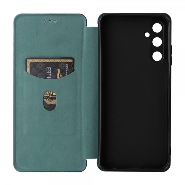 Samsung Galaxy A05s Kotelo Hiilikuitutekstuuri Vihreä