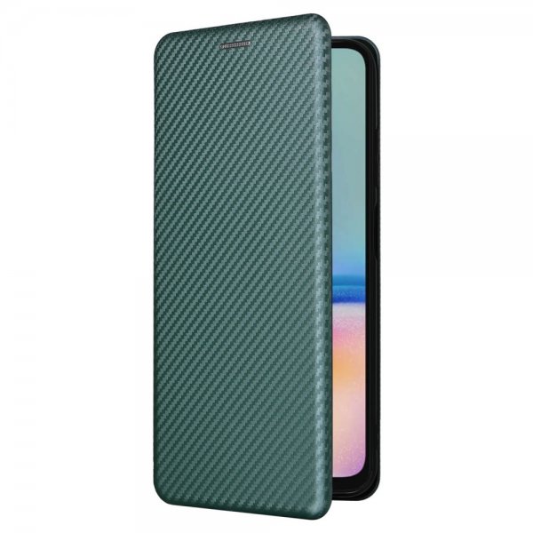 Samsung Galaxy A05s Kotelo Hiilikuitutekstuuri Vihreä