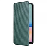 Samsung Galaxy A05s Kotelo Hiilikuitutekstuuri Vihreä