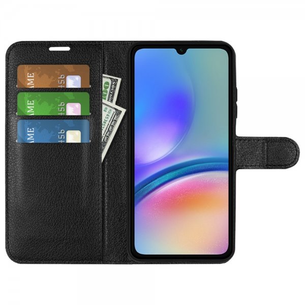 Samsung Galaxy A05s Kotelo Litsi Musta
