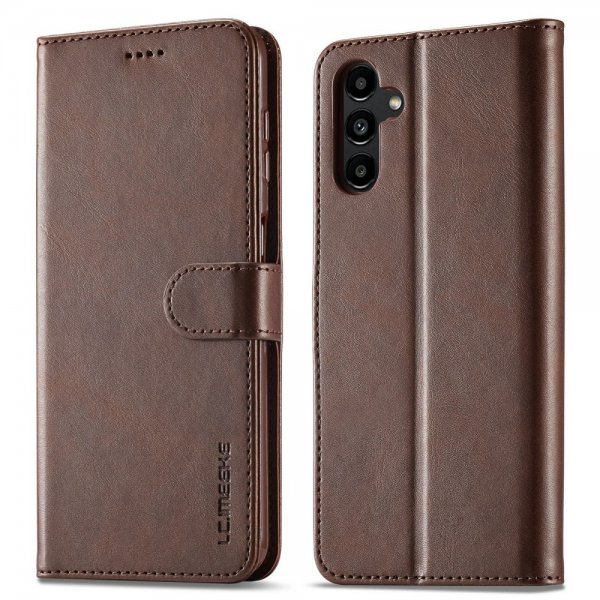 Lc.Imeeke Samsung Galaxy A05s Kotelo Korttipaikalla, Jalustatoiminto, Tummanruskea