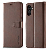 Lc.Imeeke Samsung Galaxy A05s Kotelo Korttipaikalla, Jalustatoiminto, Tummanruskea