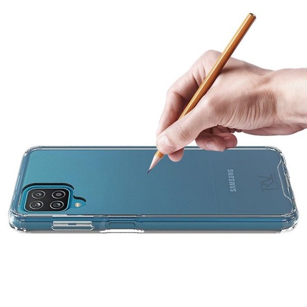 Rvelon Samsung Galaxy A12 Iskunkestävä Läpinäkyvä Kuori