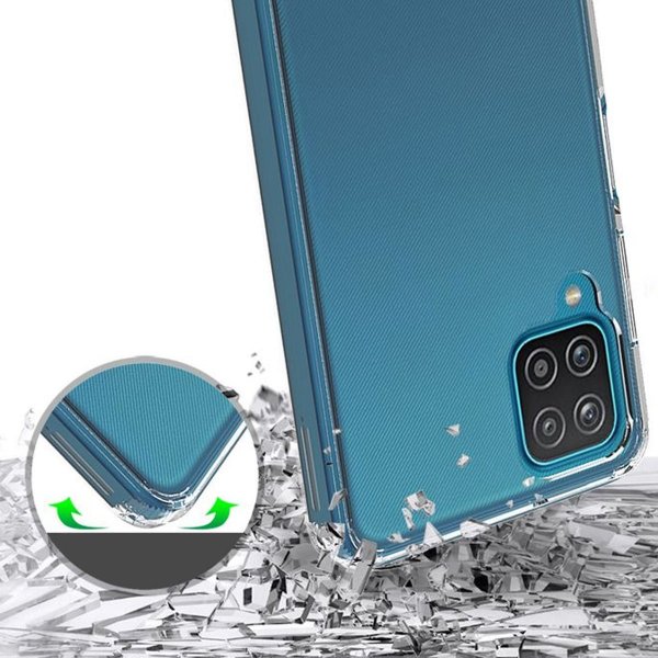 Rvelon Samsung Galaxy A12 Iskunkestävä Läpinäkyvä Kuori