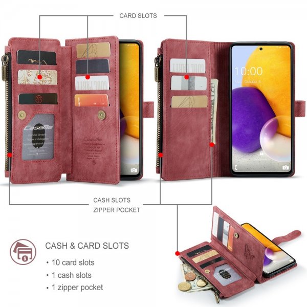 CaseMe Samsung Galaxy A13 4G C30-sarjan suojakotelo, punainen