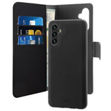 Puro Samsung Galaxy A13 5G/Galaxy A04s -suojakotelo 2-in-1 Wallet Case irrotettava takakuori musta