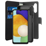 Puro Samsung Galaxy A13 5G/Galaxy A04s -suojakotelo 2-in-1 Wallet Case irrotettava takakuori musta