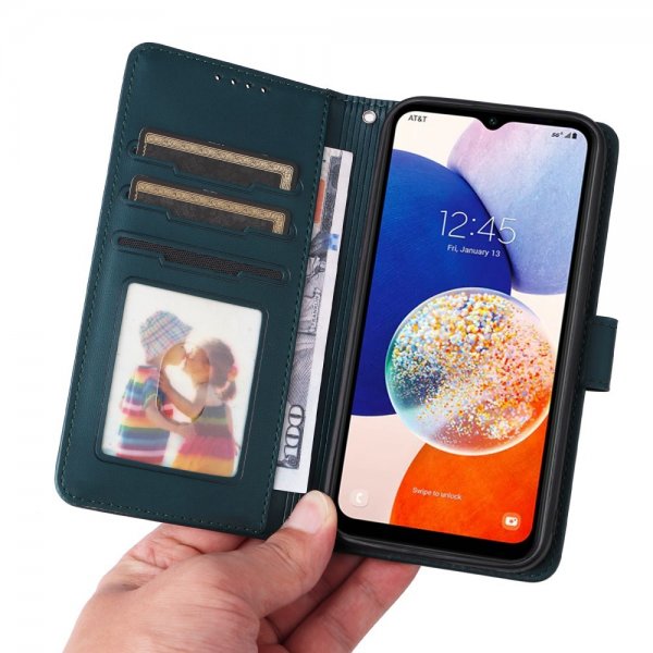 Betopnice Samsung Galaxy A14 -kotelo irrotettavalla kuorella 005 Sininen