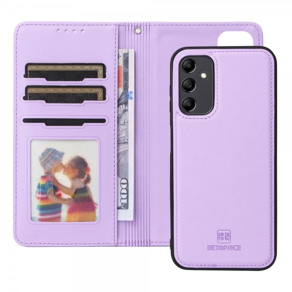 Betopnice Samsung Galaxy A14 -kotelo irrotettavalla kuorella 005 Lila