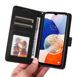 Betopnice Samsung Galaxy A14 -kotelo irrotettavalla kuorella 005 Musta