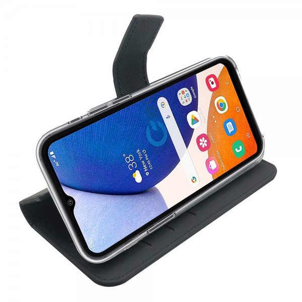 Celly Samsung Galaxy A14 -kotelo Wally Wallet Case Musta