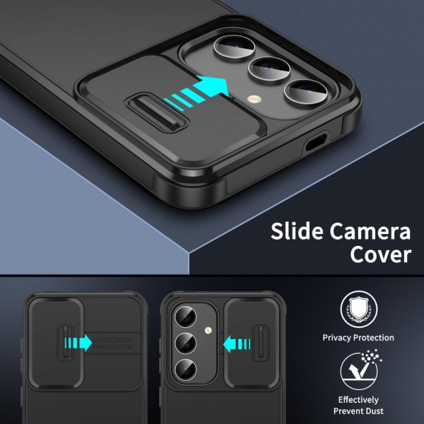 Samsung Galaxy A14 Kuori Camera Slide Musta