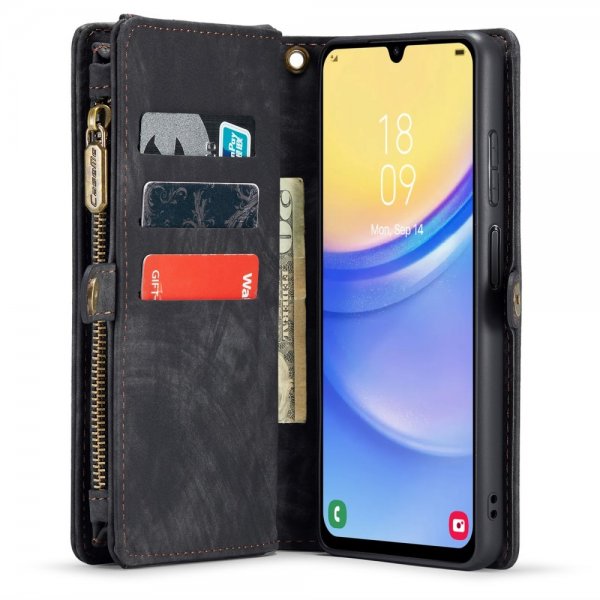 CaseMe Samsung Galaxy A15 Kotelo 008 Series Irrotettava kuori musta