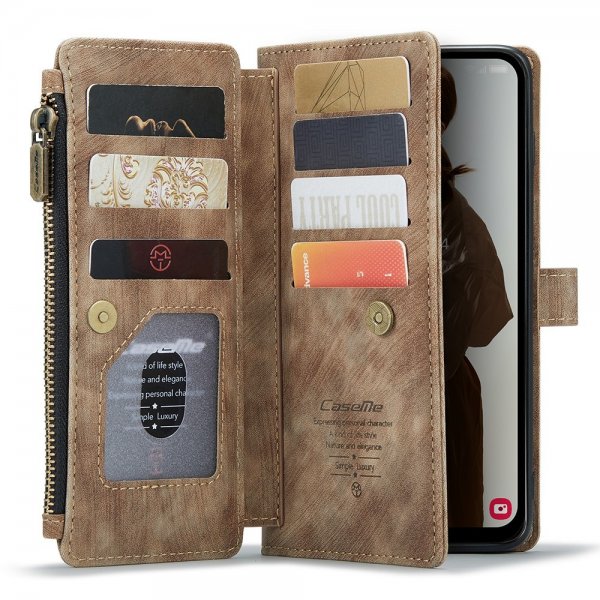 CaseMe Samsung Galaxy A15 Kotelo C30 Series Ruskea