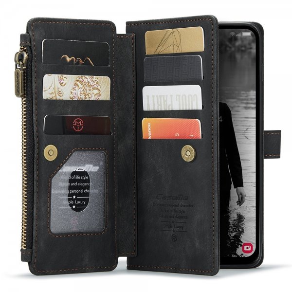 CaseMe Samsung Galaxy A15 Kotelo C30 Series Musta