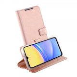 Vivanco Samsung Galaxy A15 Kotelo Classic Wallet Ruusukulta