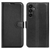 Samsung Galaxy A15 Litsi-nahkakuori Musta