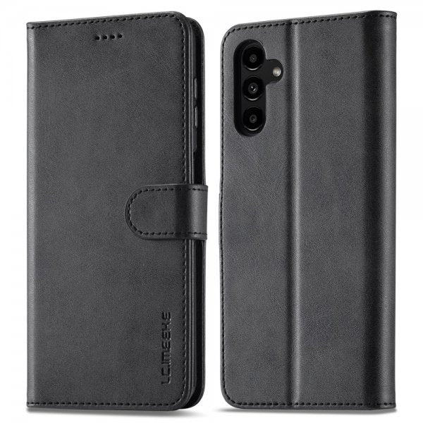 Lc.Imeeke Samsung Galaxy A15 Lompakkokotelo Jalustatoiminnolla, Musta