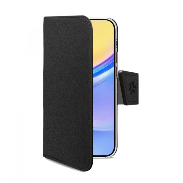 Celly Samsung Galaxy A15 Kotelo Wally Wallet Case Musta