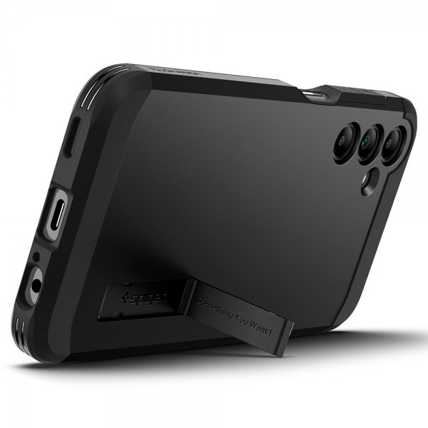 Spigen Samsung Galaxy A15 Kuori Tough Armor Musta
