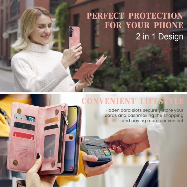 CaseMe Samsung Galaxy A16 Kotelo 008 Series Irrotettava kuori Vaaleanpunainen