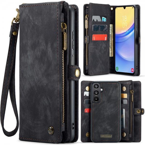 CaseMe Samsung Galaxy A16 Kotelo 008-sarja Irrotettava kuori Musta