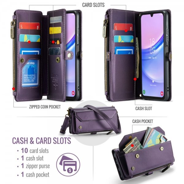 CaseMe Samsung Galaxy A16 -suojakotelo, C36-sarja, violetti