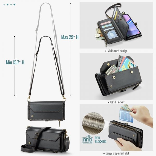 CaseMe Samsung Galaxy A16 Kotelo C36-sarja Musta