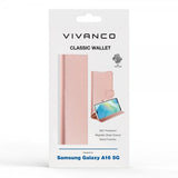 Vivanco Samsung Galaxy A16 Classic Wallet -suojakotelo, ruusukulta