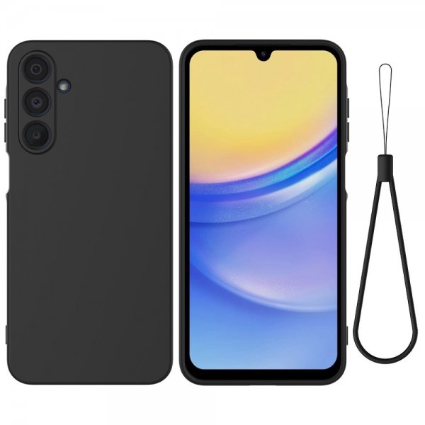 Samsung Galaxy A16 Kuoret Strap Silikoni Musta