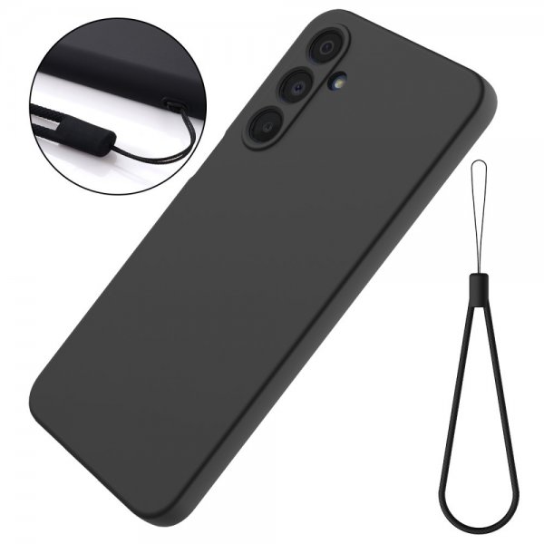 Samsung Galaxy A16 Kuoret Strap Silikoni Musta