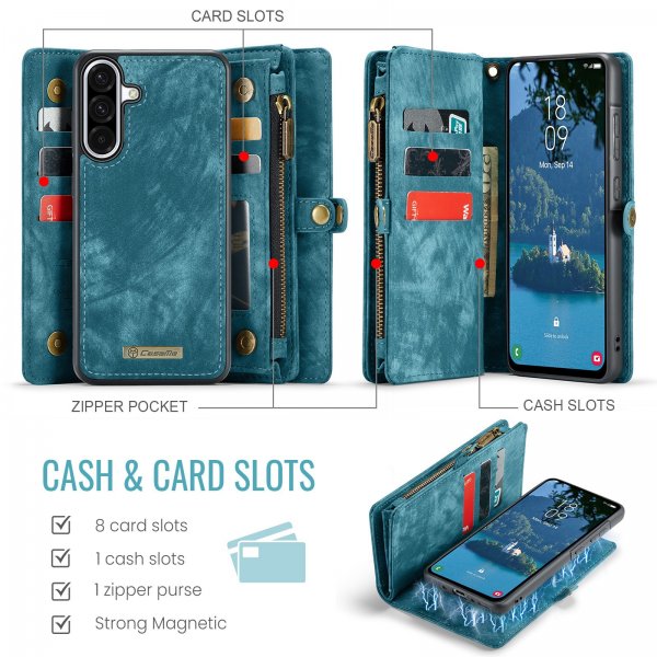 CaseMe Samsung Galaxy A17 -kotelo 008 Series irrotettava kuori, sininen