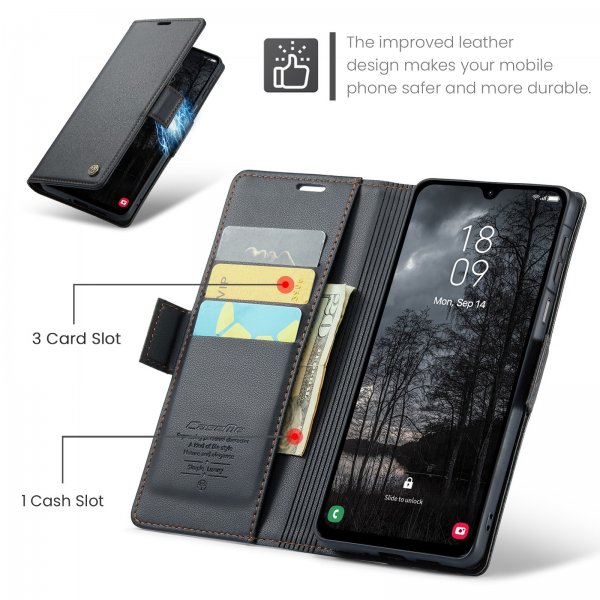 CaseMe Samsung Galaxy A17 -suojakuori, 023 Series, musta