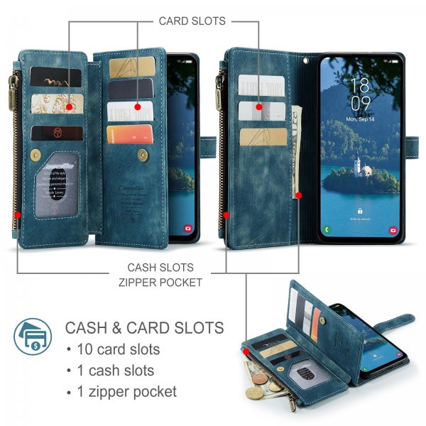 CaseMe Samsung Galaxy A17 -suojakuori, C30-sarja, sininen
