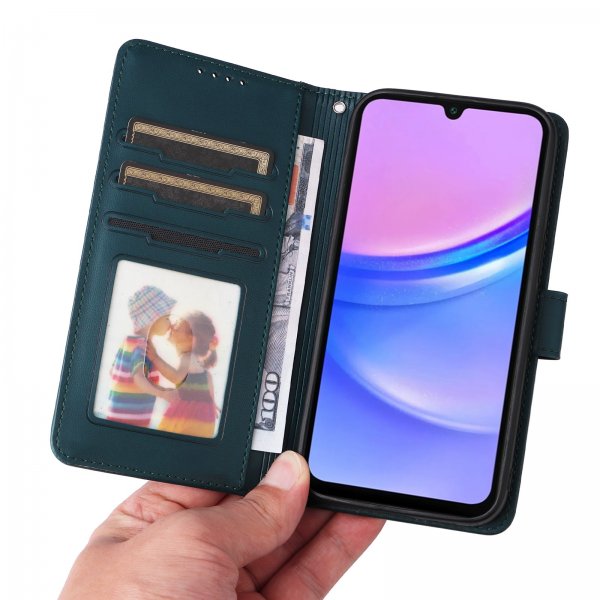 Betopnice Samsung Galaxy A17 Kotelo irrotettavalla kuorella 005 Vihreä