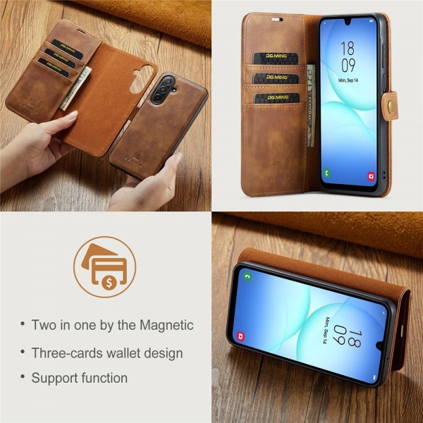 Dg.Ming Samsung Galaxy A17 Suojakotelo Irrotettavalla Kuorella Ruskea