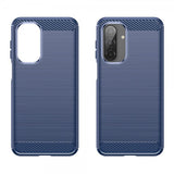 Samsung Galaxy A17 Kuori Harjattu hiilikuitukuvio Sininen