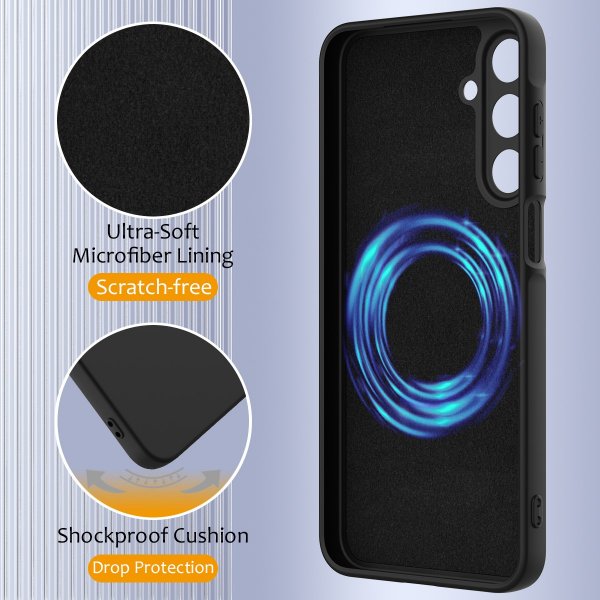 Samsung Galaxy A17 Kuori hihnalla Silikoni MagSafe Musta