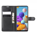 Samsung Galaxy A21s Litsi-kuvioinen suojakotelo, musta