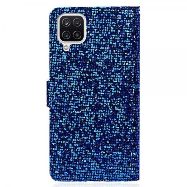 Samsung Galaxy A22 4G Kotelo Glitter Stripe Sininen