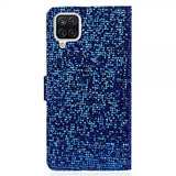 Samsung Galaxy A22 4G Kotelo Glitter Stripe Sininen
