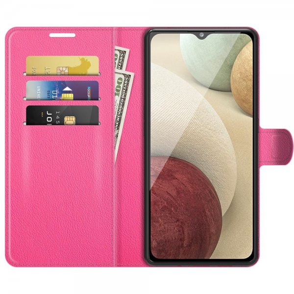 Samsung Galaxy A22 4G Litchi Magenta -kotelo