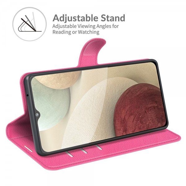 Samsung Galaxy A22 4G Litchi Magenta -kotelo