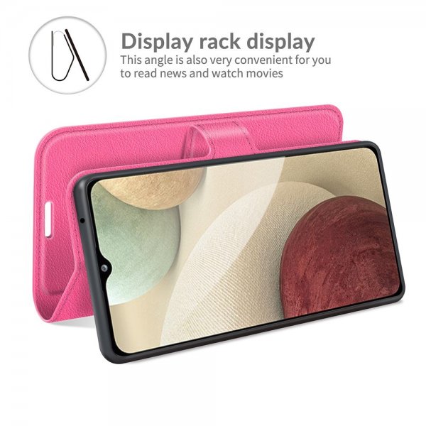 Samsung Galaxy A22 4G Litchi Magenta -kotelo