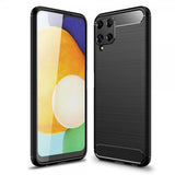 Samsung Galaxy A22 4G -kuoret, harjattu hiilikuitukuvio, musta