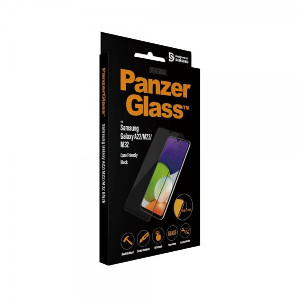 PanzerGlass Samsung Galaxy A22 4G -näytönsuoja Edge-to-Edge Case Friendly
