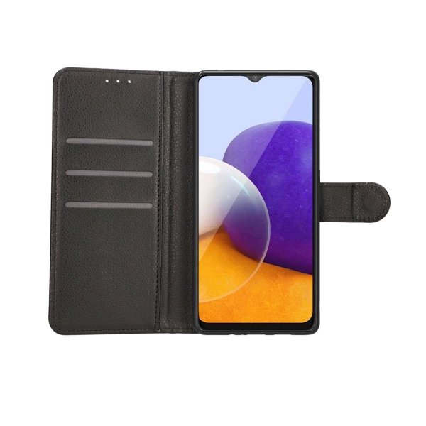 Samsung Galaxy A22 5G Kotelo jalustalla Musta