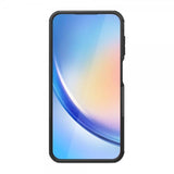 Samsung Galaxy A24 -kuori renkaan kuvioinnilla ja jalustatoiminnolla, musta
